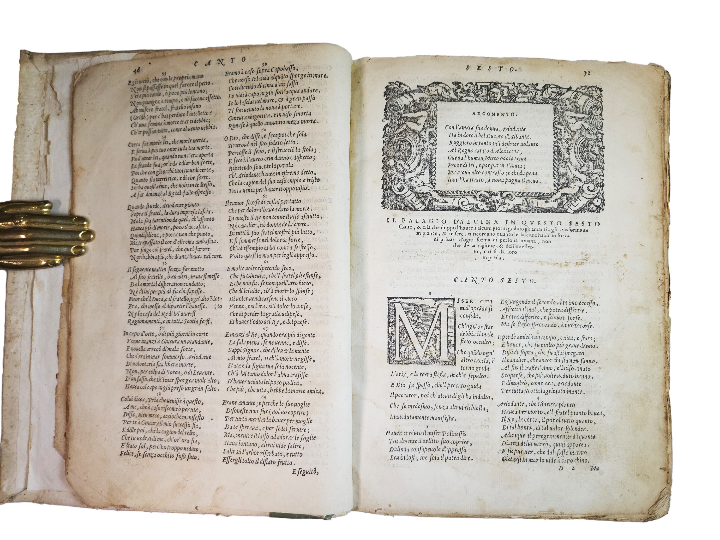 Orlando Furioso di M. Lodovico Ariosto, Tutto Ricorretto, Et di Nuove Figure Adornato