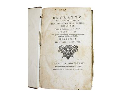 M. Monnet, Estratto del libro Traité de l'exploitation des mines