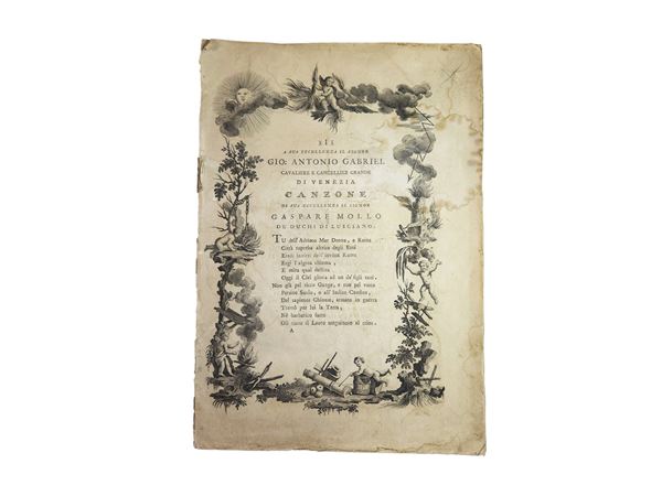 Poesie per l'Ingresso Solenne di Sua Eccellenza il Signor Gio. Antonio Gabriel Cavaliere