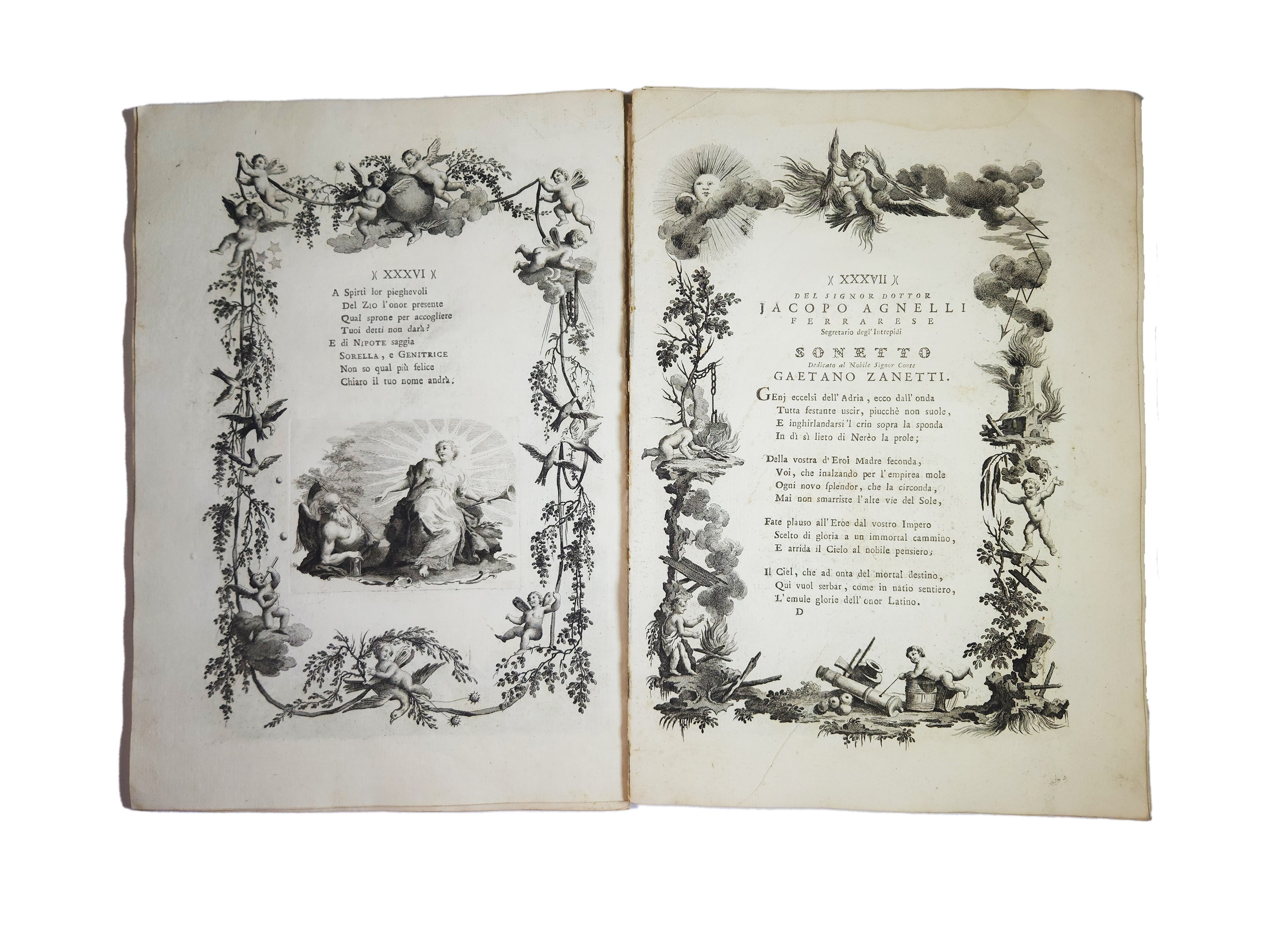 Poesie per l’Ingresso Solenne di Sua Eccellenza il Signor Gio. Antonio Gabriel Cavaliere