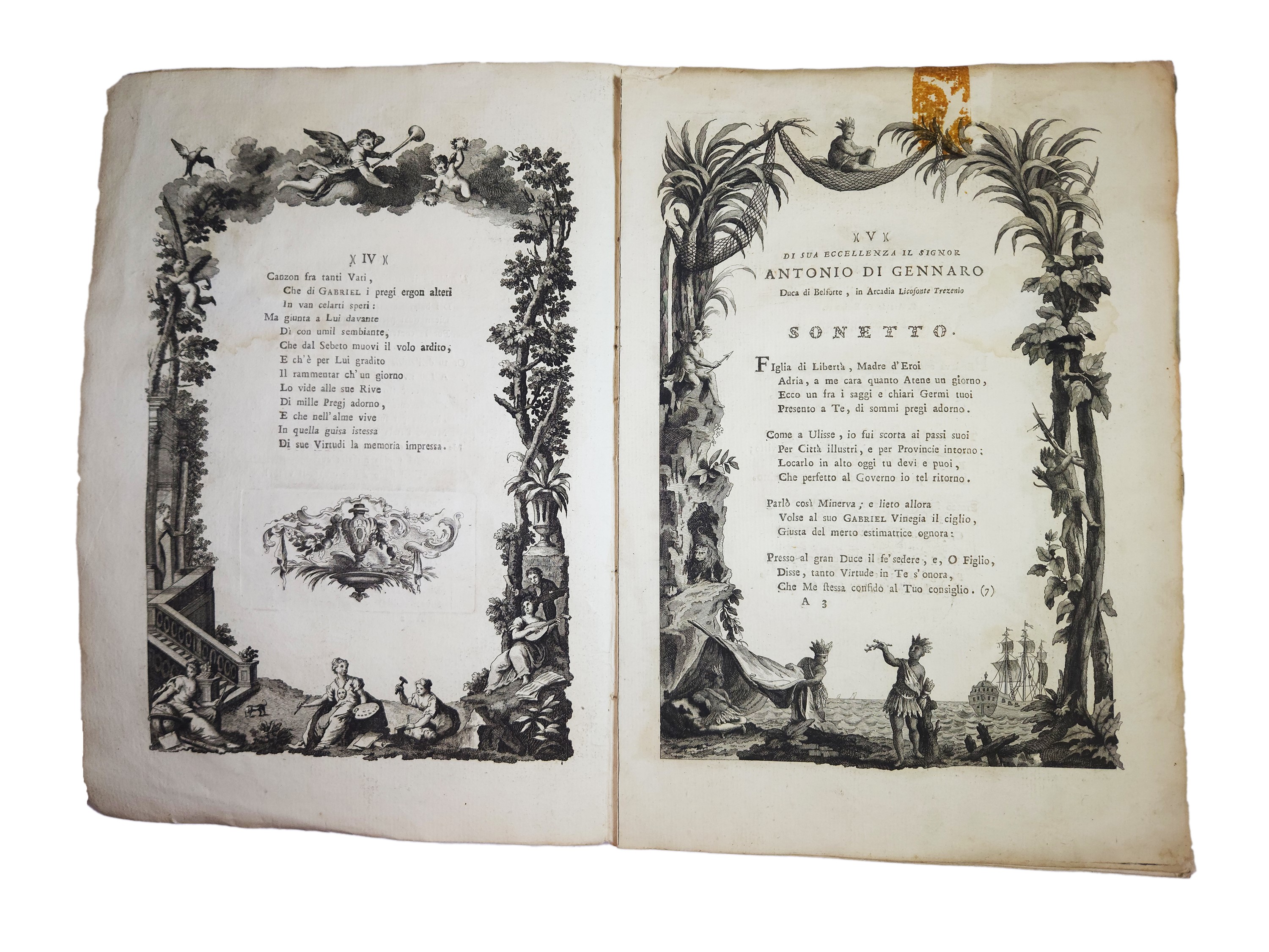 Poesie per l’Ingresso Solenne di Sua Eccellenza il Signor Gio. Antonio Gabriel Cavaliere