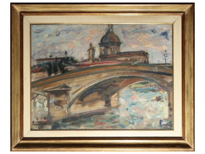 Enzo Pregno - Scorcio di Firenze con Ponte