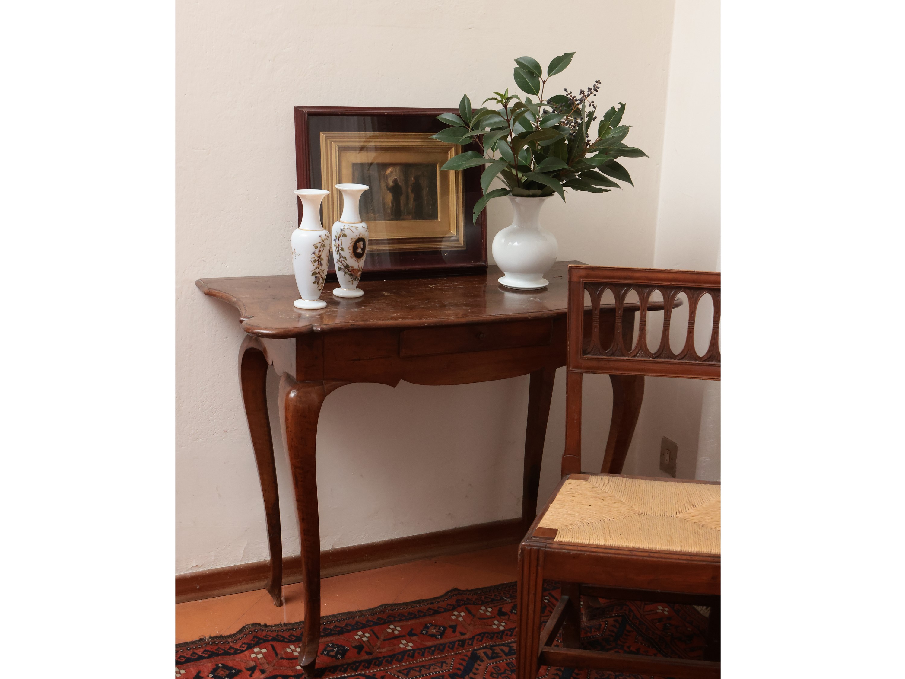 Tavolo a muro in noce