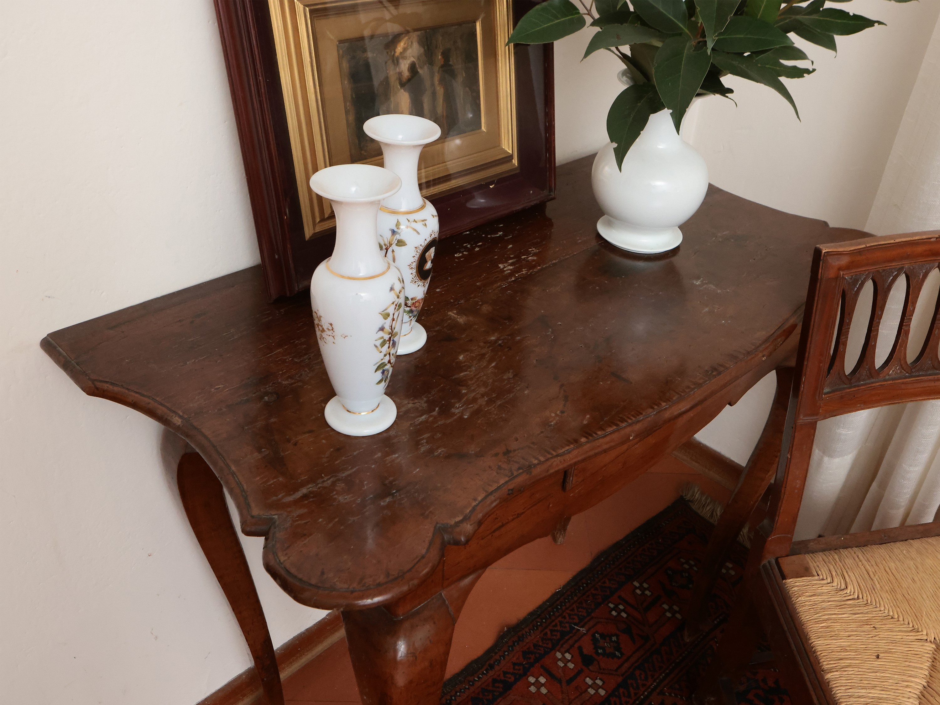 Tavolo a muro in noce