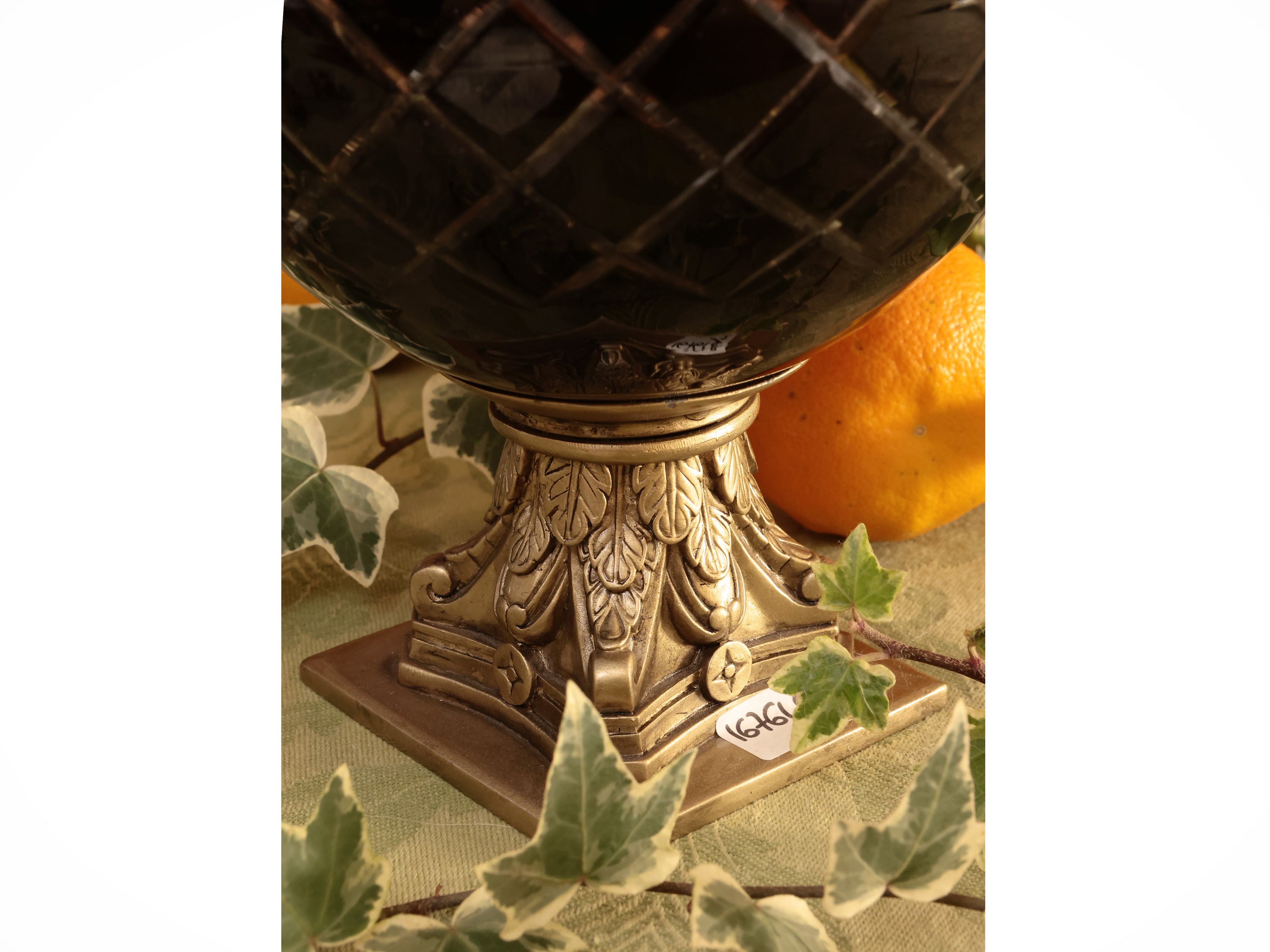 Coppia di Sfere Decorative in Cristallo Doppio