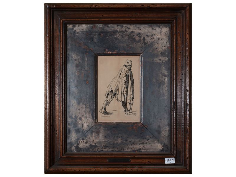 I MendicantI: Il mendicante con le stampelle, indossando un cappello