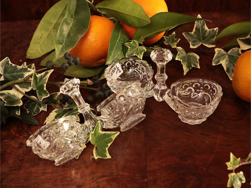 Coppia di Saliere in Vetro Pressato, Baccarat