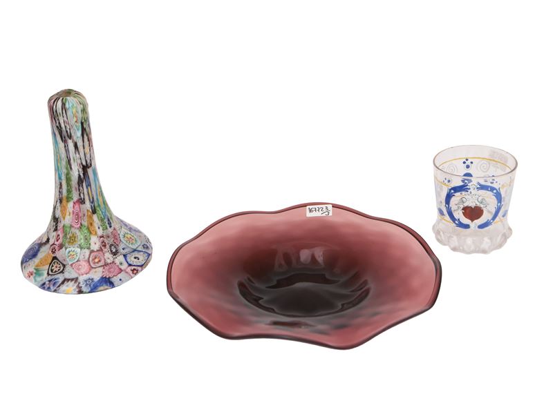 Due Accessori in Vetro Soffiato D'epoca