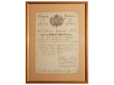 Militaria: Granducato di Toscana - Dipartimento della Guerra, 1848