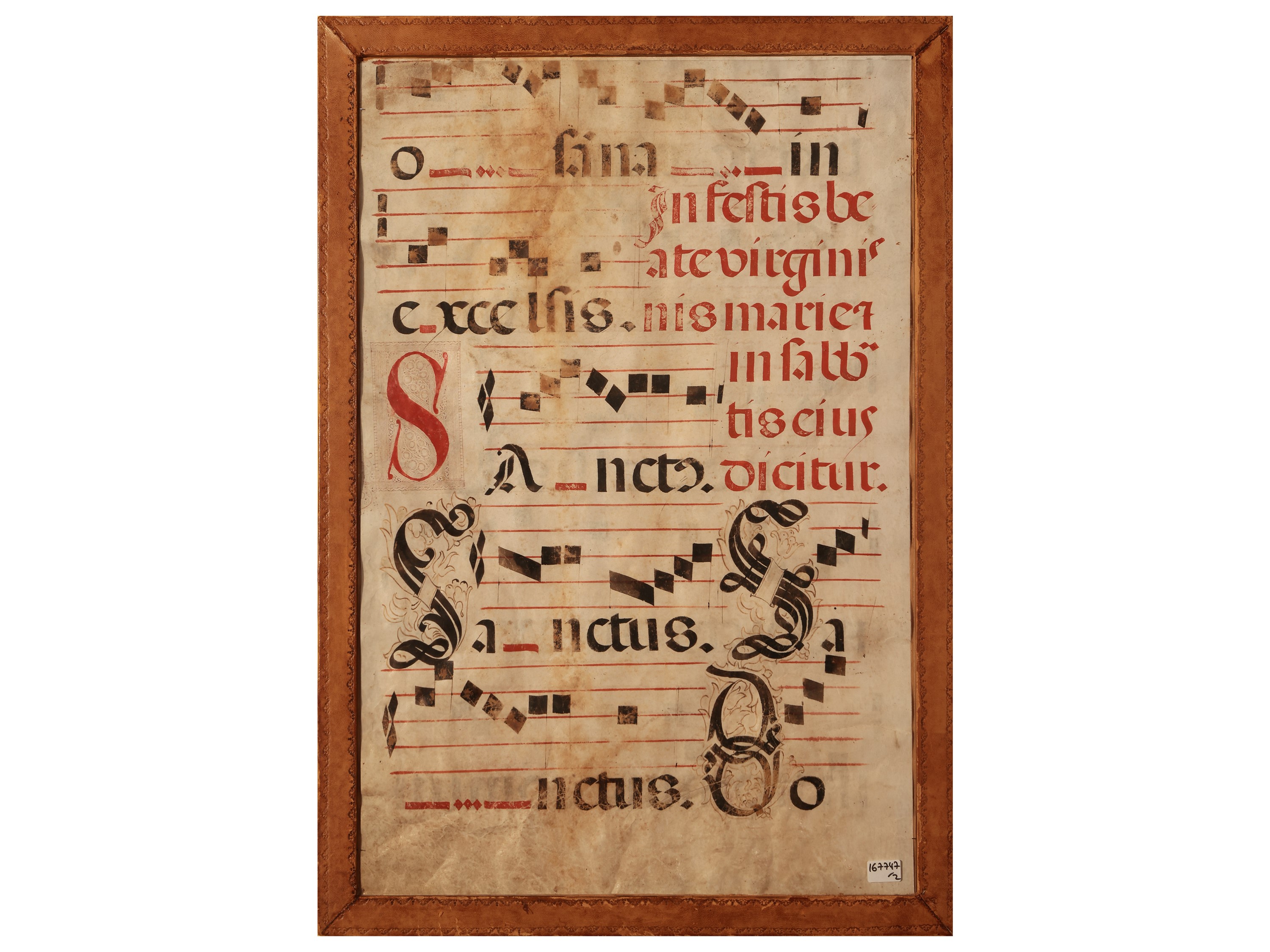 Due Pagine di Antifonario in Pergamena