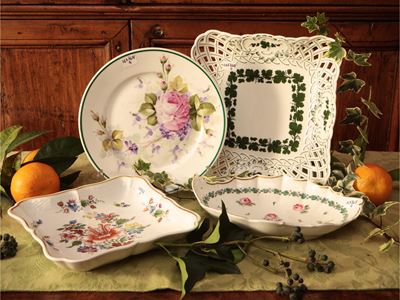Assortimento di Accessori per la Tavola in Porcellana, Richard Ginori e Meissen