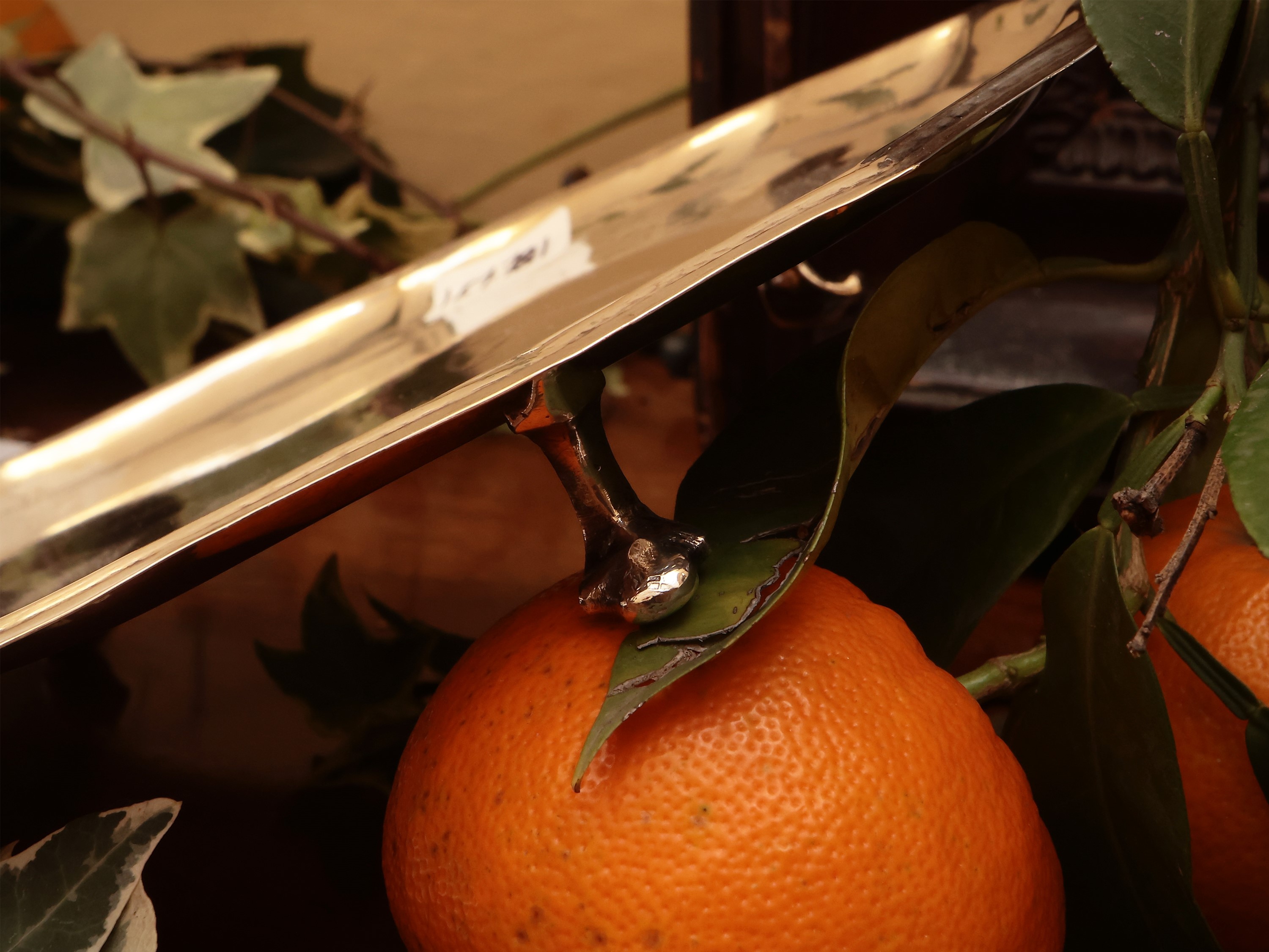 Vassoio ovale in argento