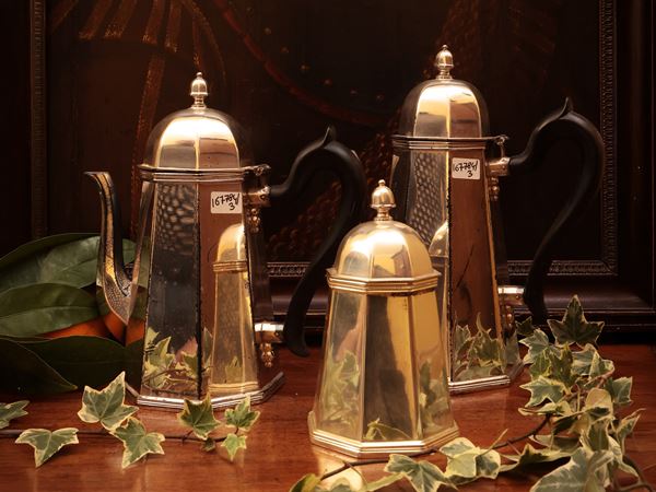 Servizio da tè e caffè in argento, Zaramella argenti Padova
