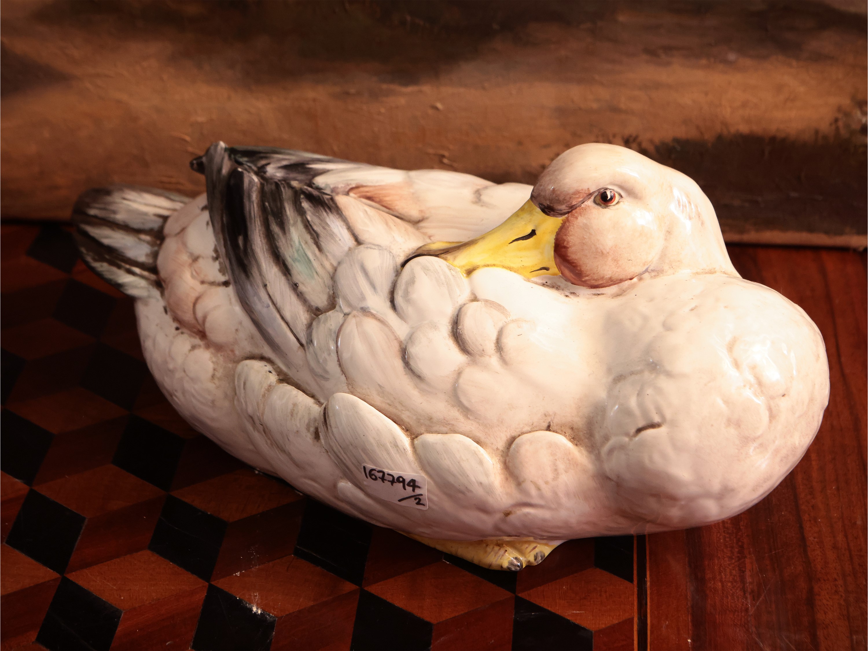 Due Gruppi in Ceramica Policroma