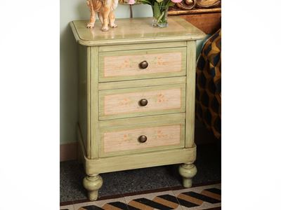 Coppia di Comodini in Legno Laccato Verde Acqua