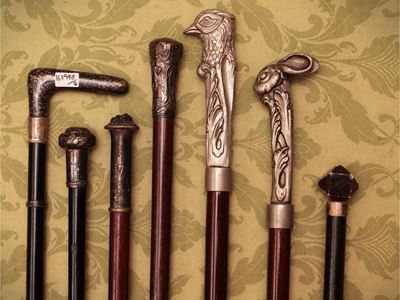 Collezione di Sette Bastoni da Passeggio D'epoca
