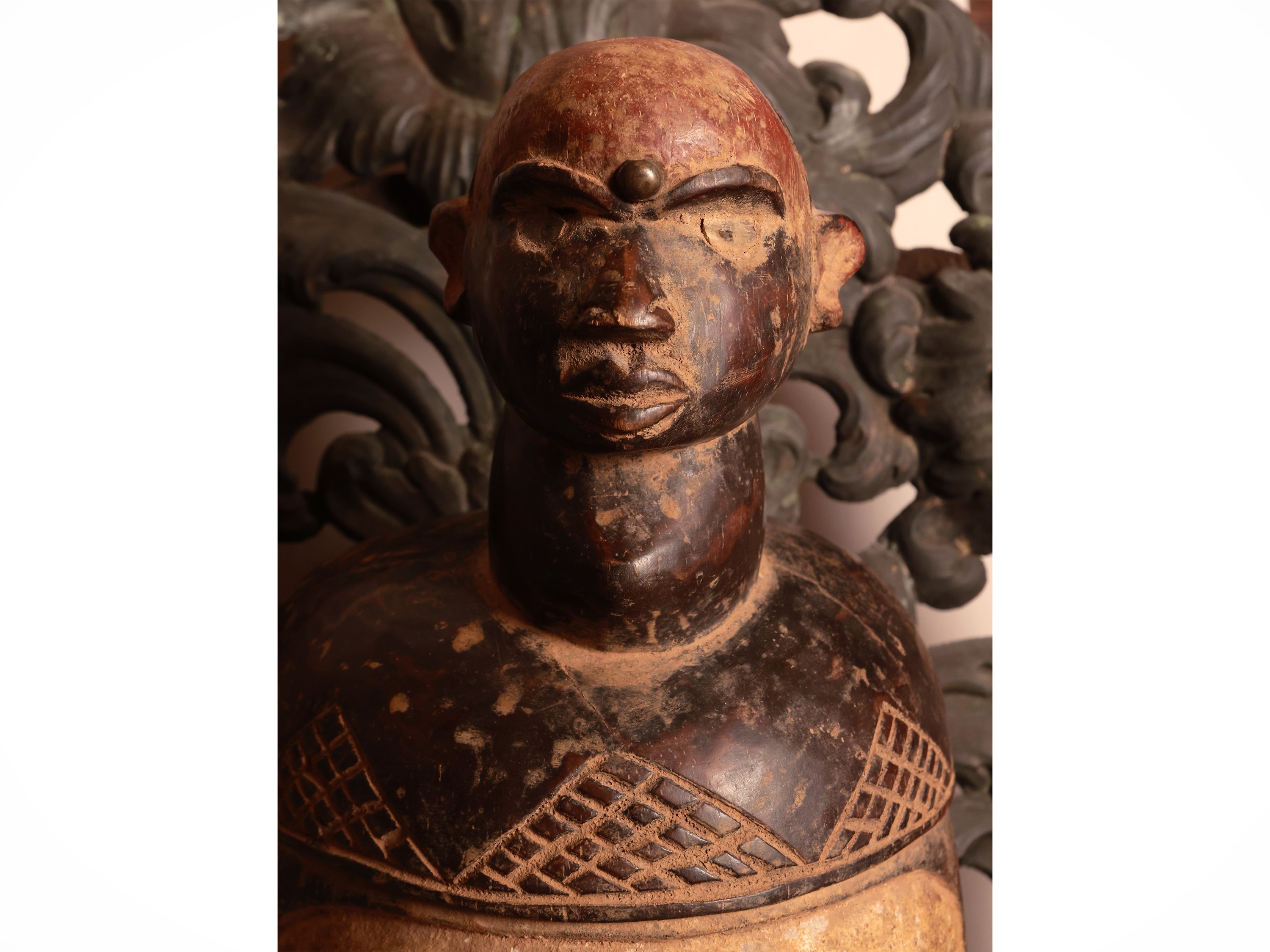 Maschera Tribale in Legno Policromo