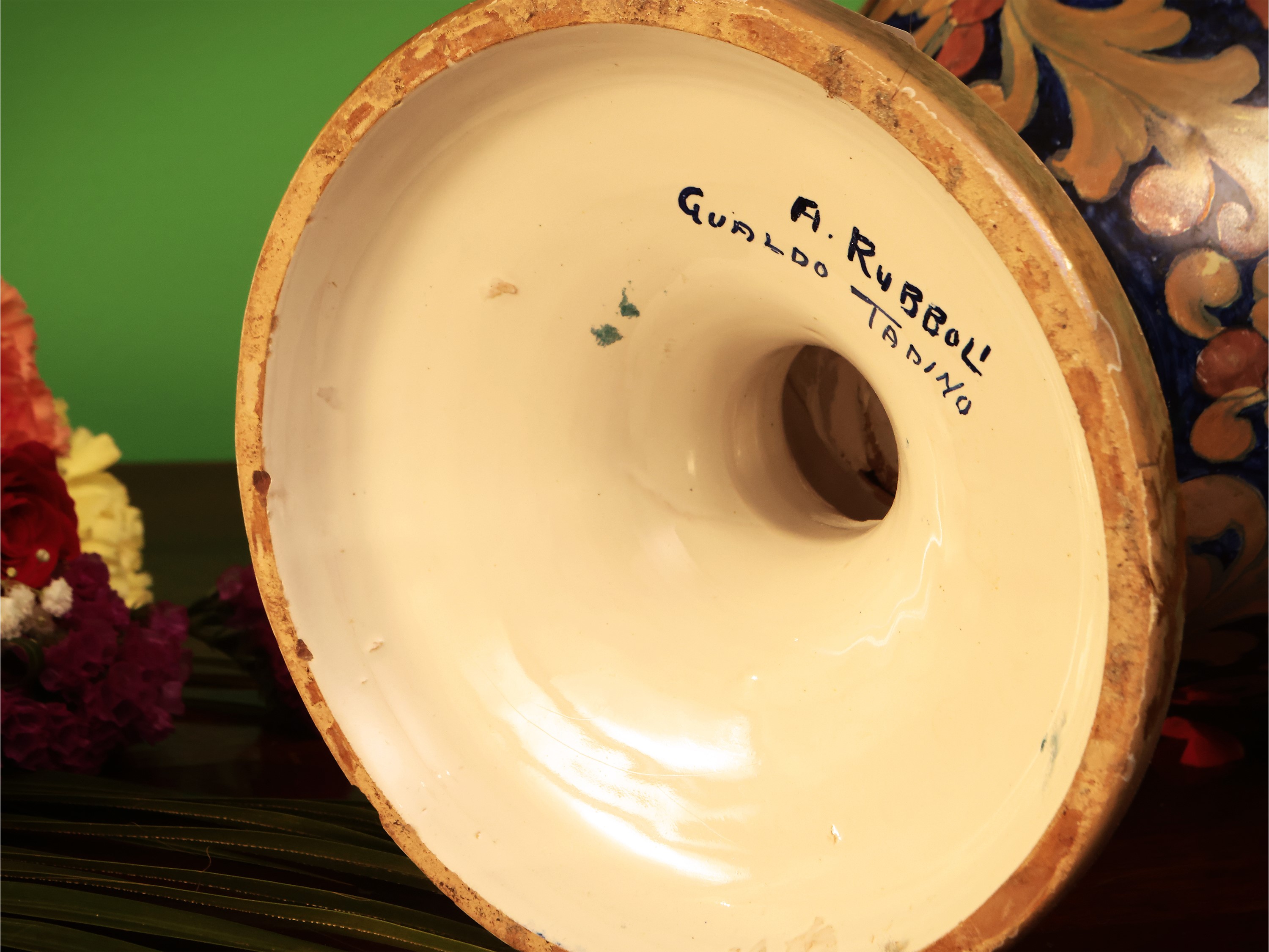 Grande Vaso Ad Anfora in Terracotta Smaltata a Lustro, Gualdo Tadino
