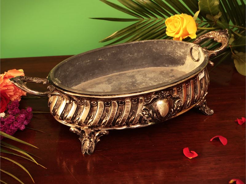 Fioriera centrotavola in argento