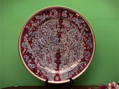 Grande Piatto da Parata in Terracotta Smaltata