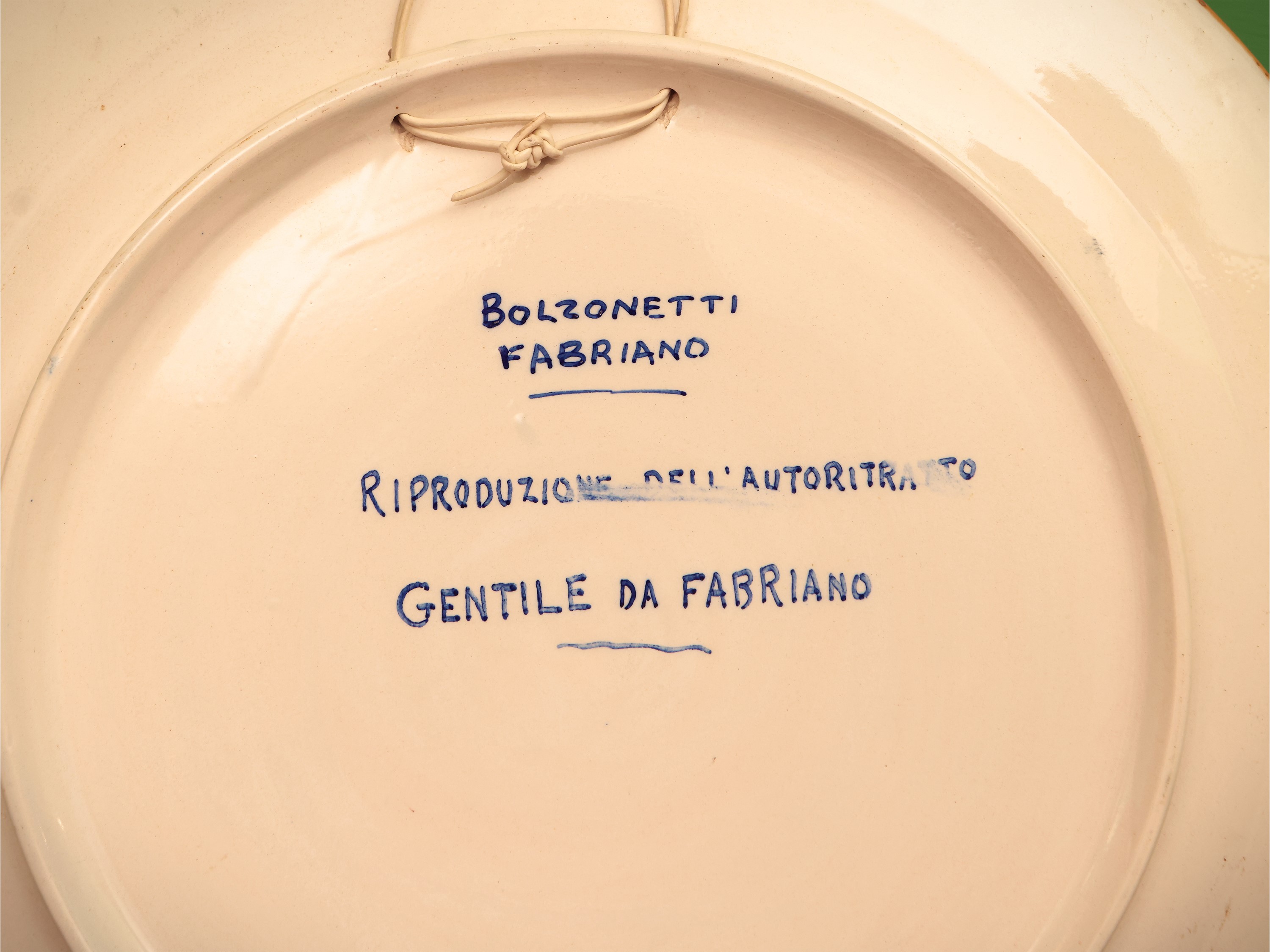 Piatto da Parata in Terracotta Smaltata, Manifattura Bolzonetti
