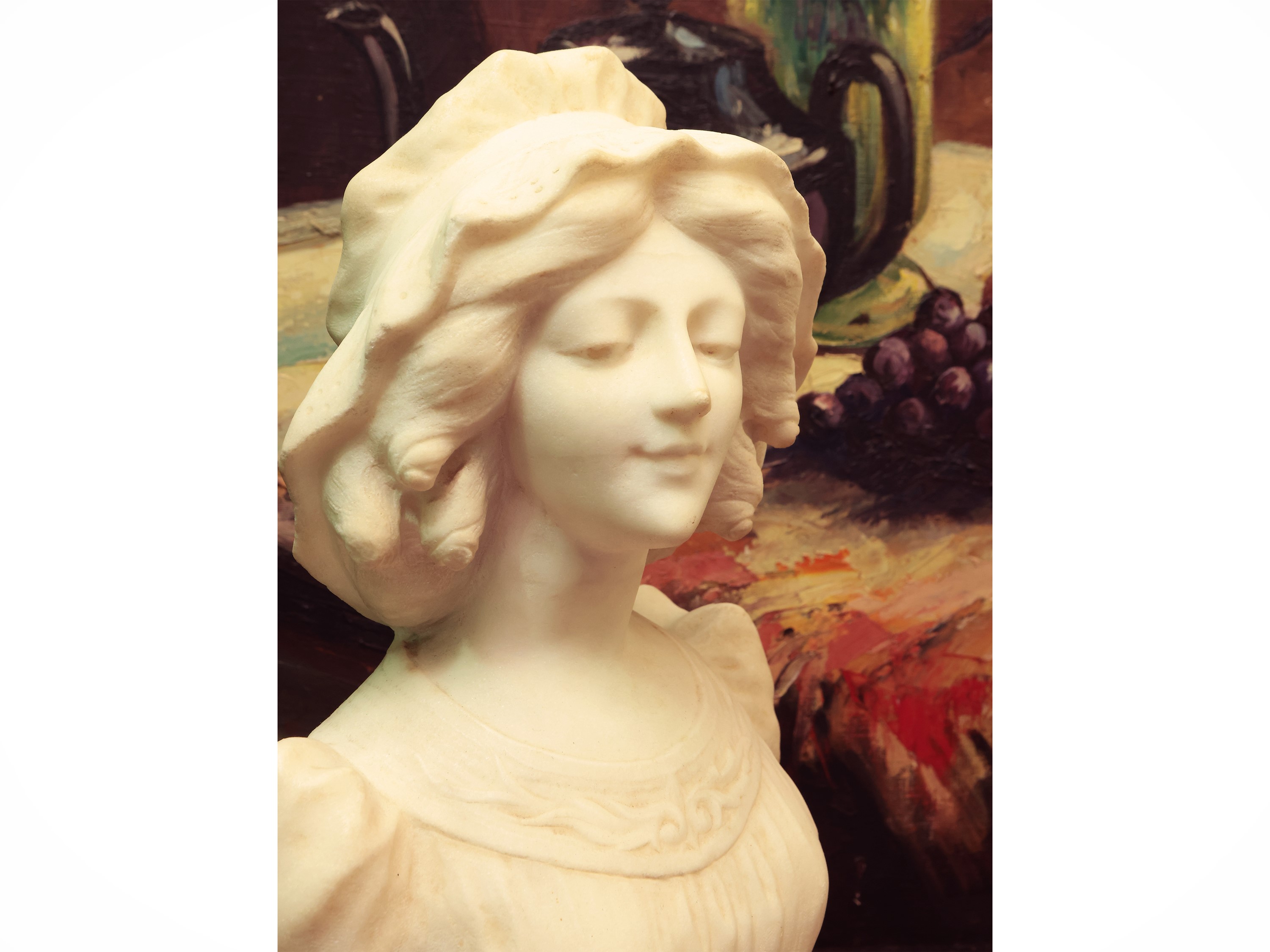 Busto di Fanciulla in Alabastro