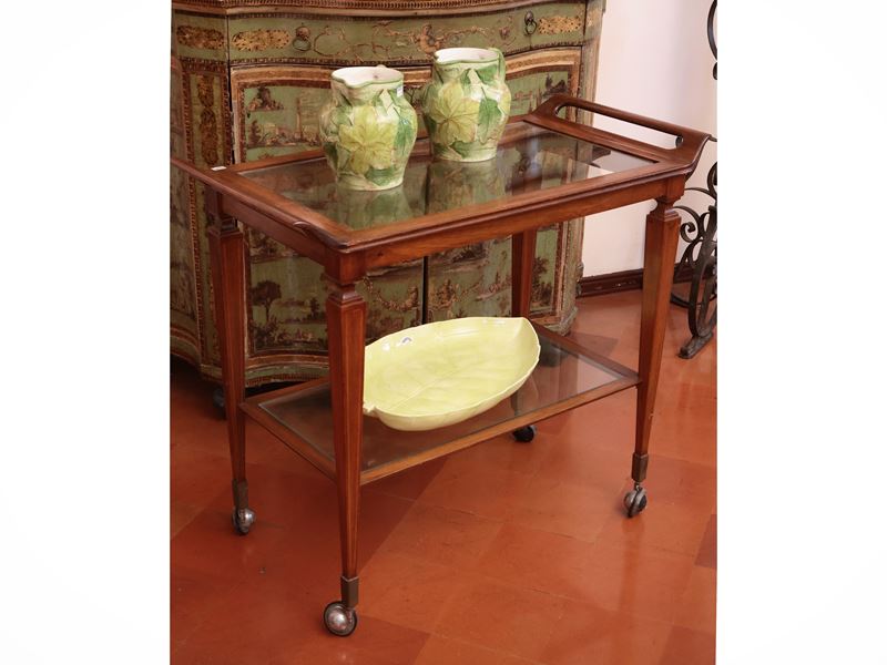 Carrello Portavivande in Noce