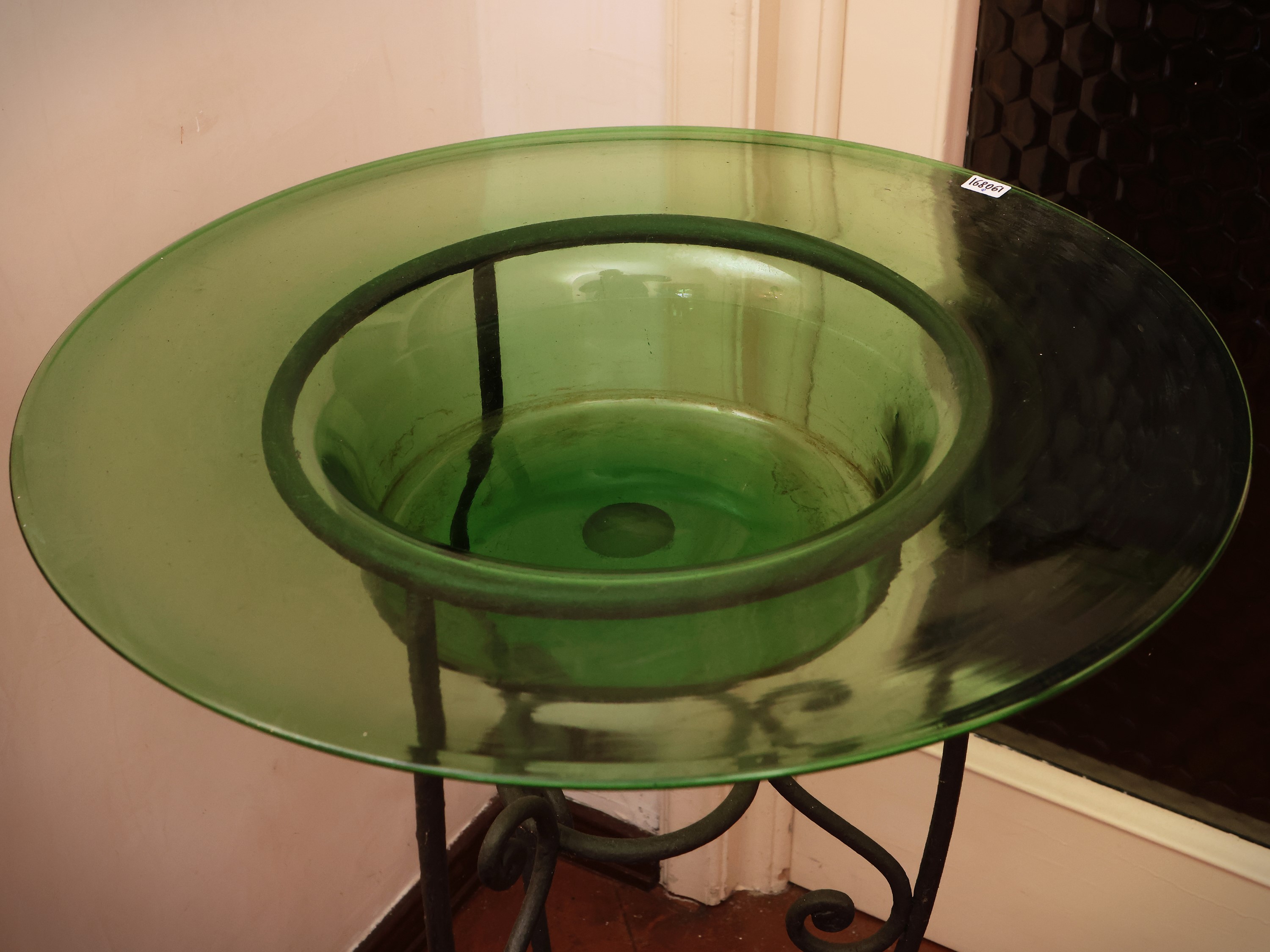 Fioriera in Vetro Soffiato Verde