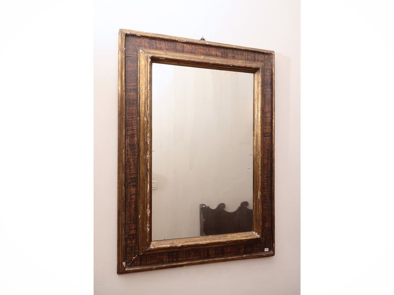 Specchiera con Cornice a Cassetta in Legno Laccato
