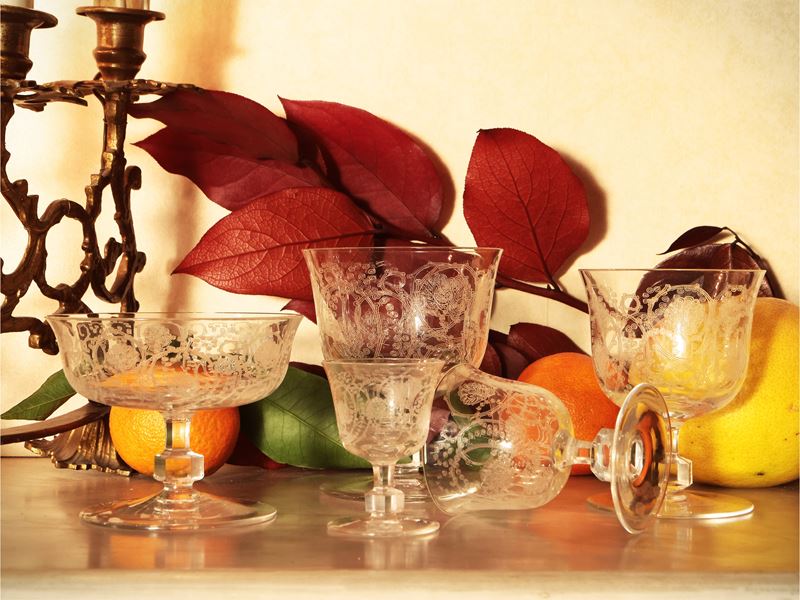 Servizio di Bicchieri in Vetro Serigrafato