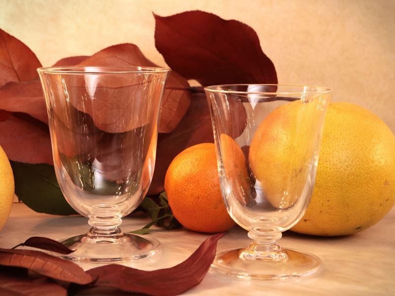 Set di Calici a Tulipano in Vetro