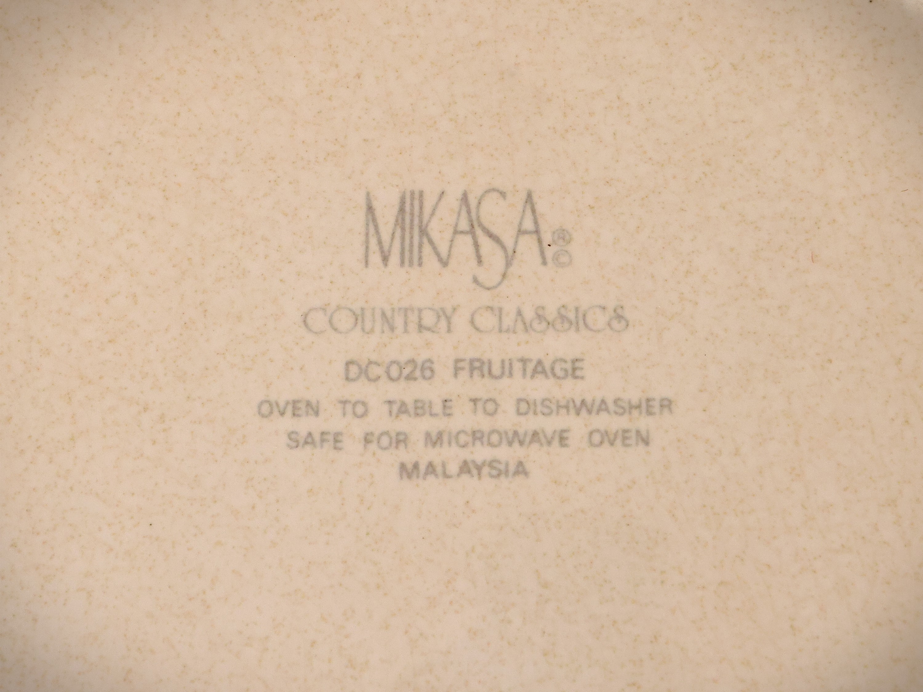 Servizio di Piatti in Porcellana, Mikasa Country Classic