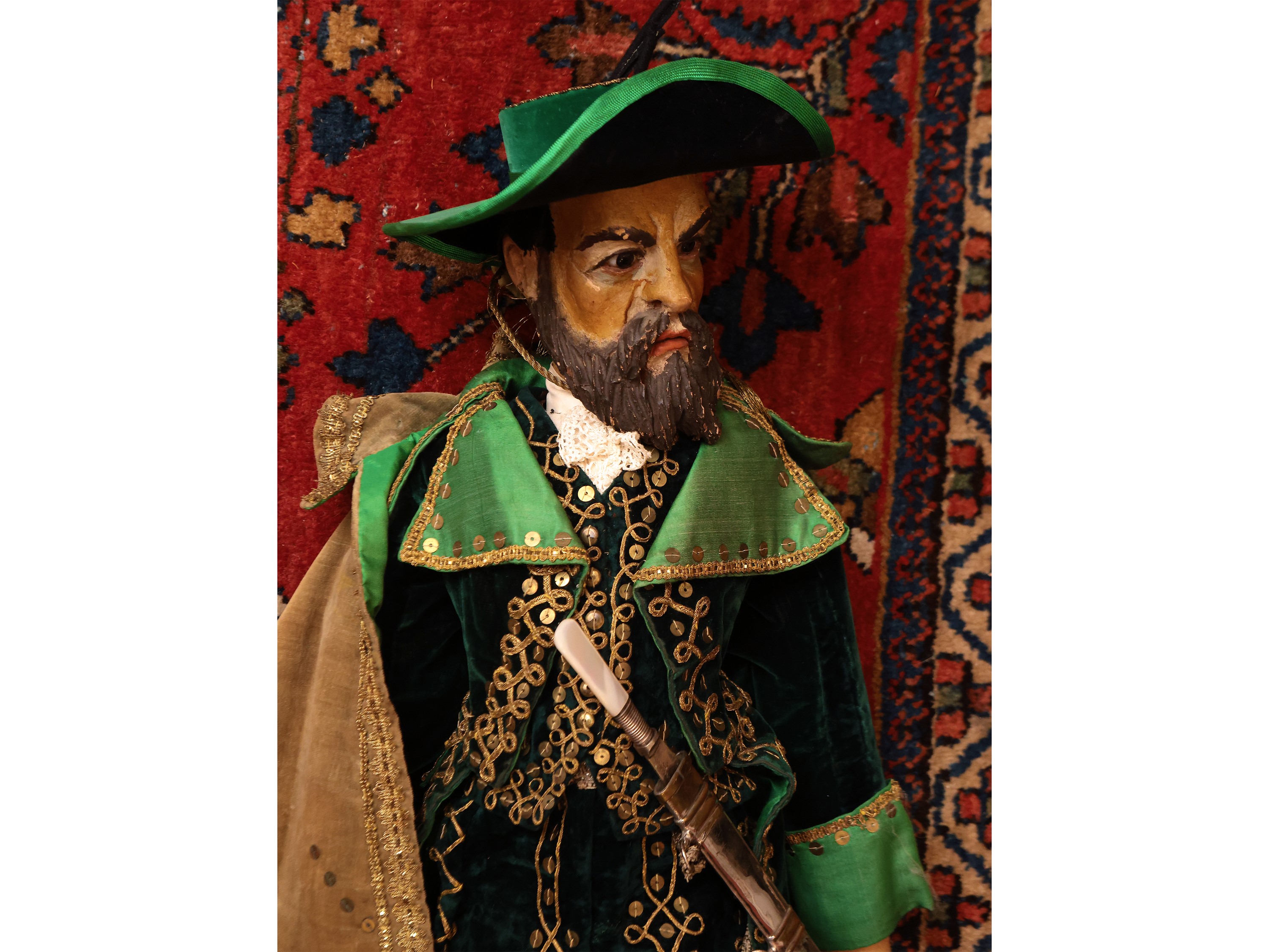 Personaggio Maschile con Barba e Cappello a Larghe Falde, Probabilmente uno dei Bravi Manzoniani