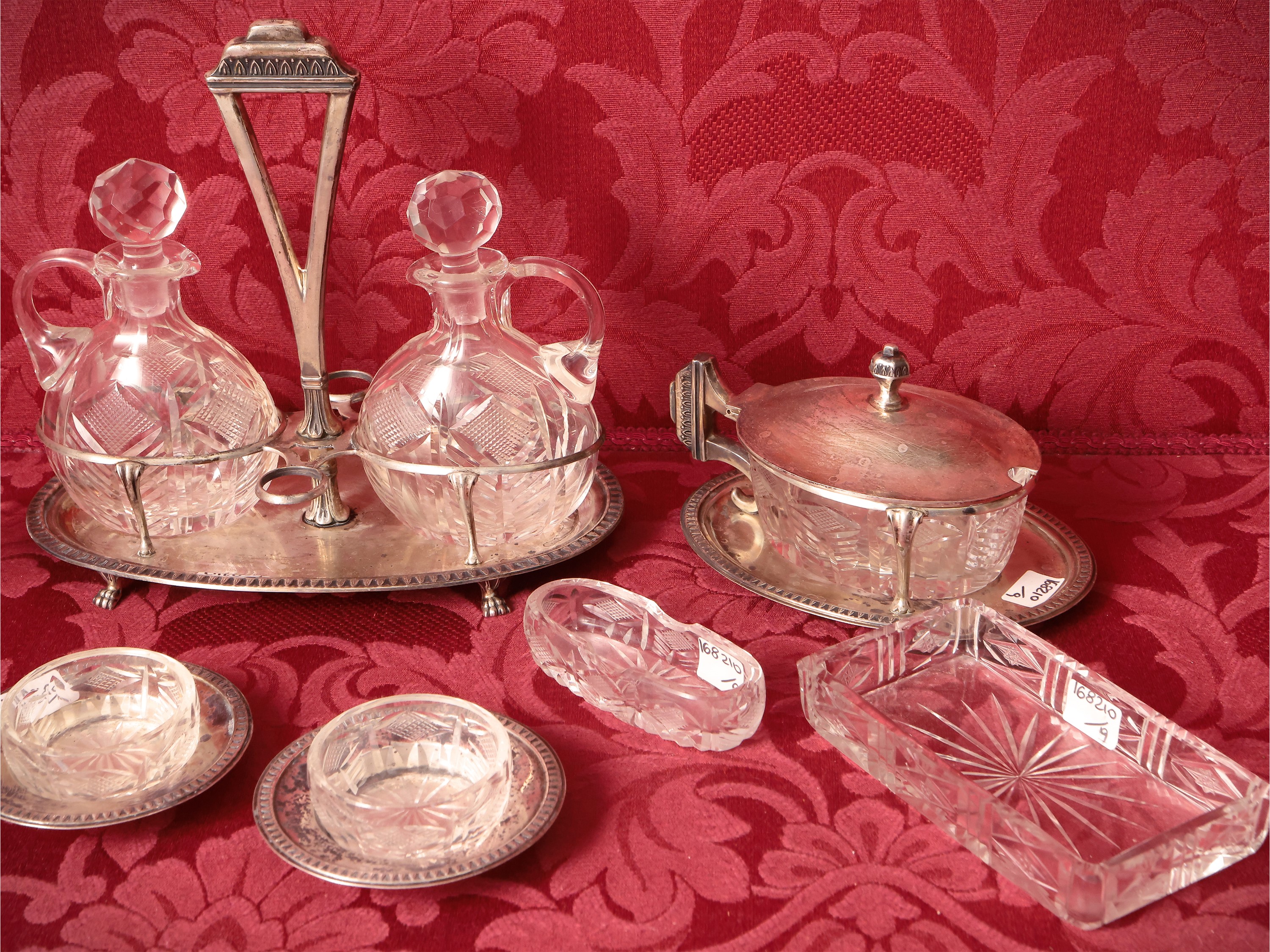 Set da Tavola in Argento e Cristallo Molato