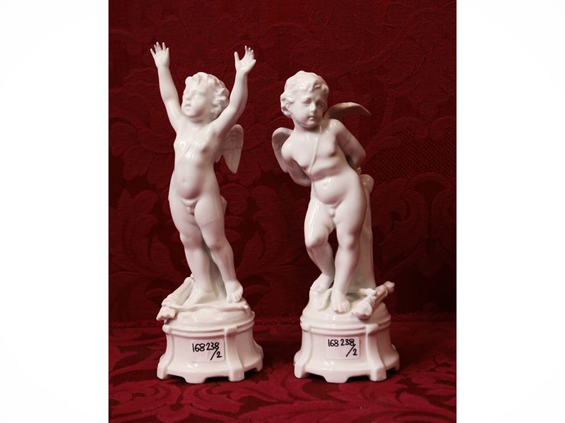 Coppia di Gruppi in Porcellana, Ginori Serie Capodimonte