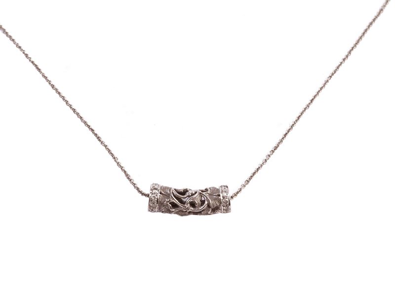 Catenina e Pendente Carrera Y Carrera in Oro Bianco con Diamanti