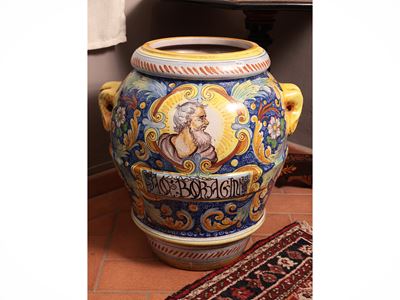 Orcio Decorativo in Terracotta Smaltata