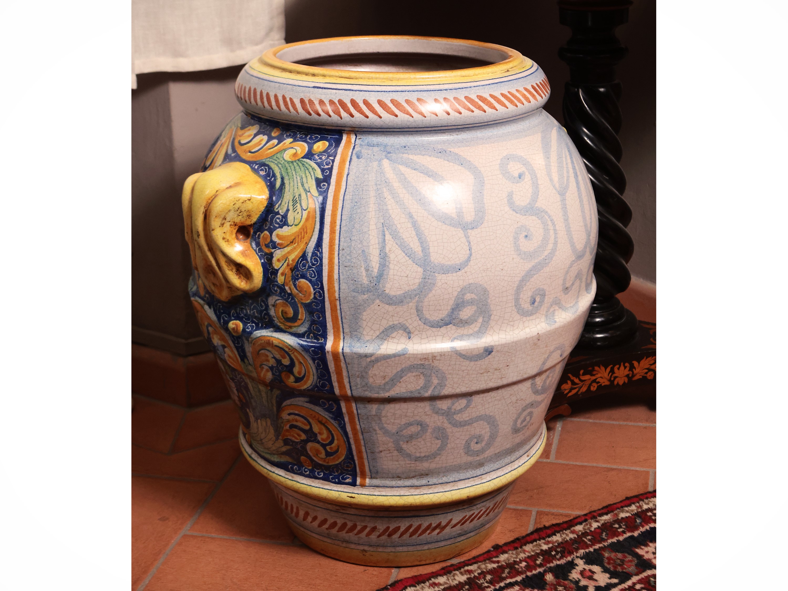 Orcio Decorativo in Terracotta Smaltata