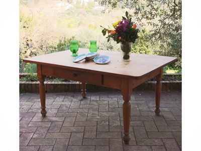 Tavolo da Cucina Rustico in Legno Tenero