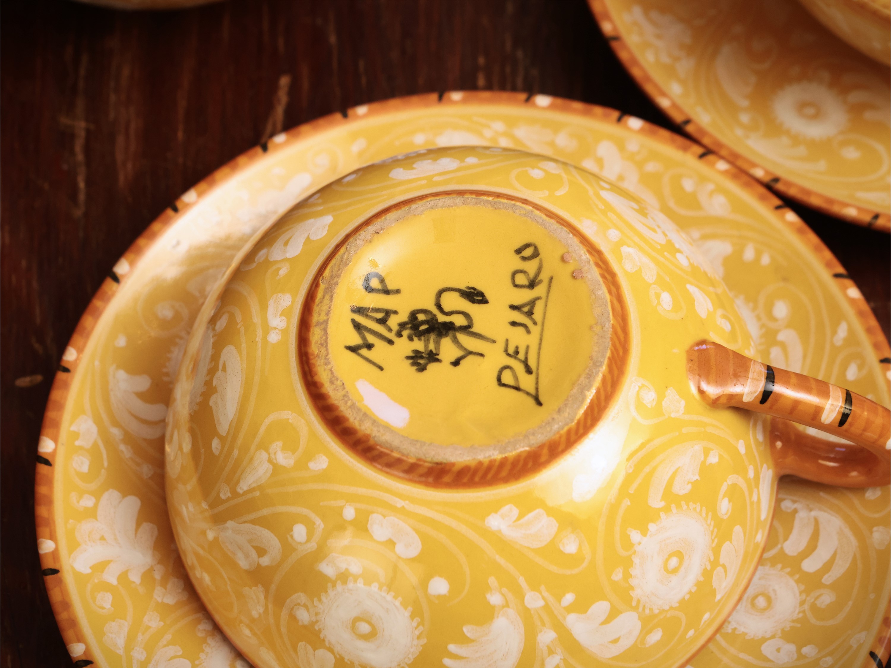 Servizio da Tè e Caffè in Terracotta Smaltata, Molaroni Pesaro