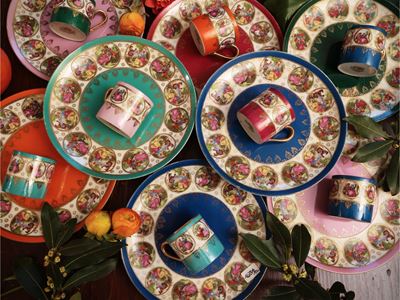 Set per Servire il Caffè in Porcellana Arlecchino