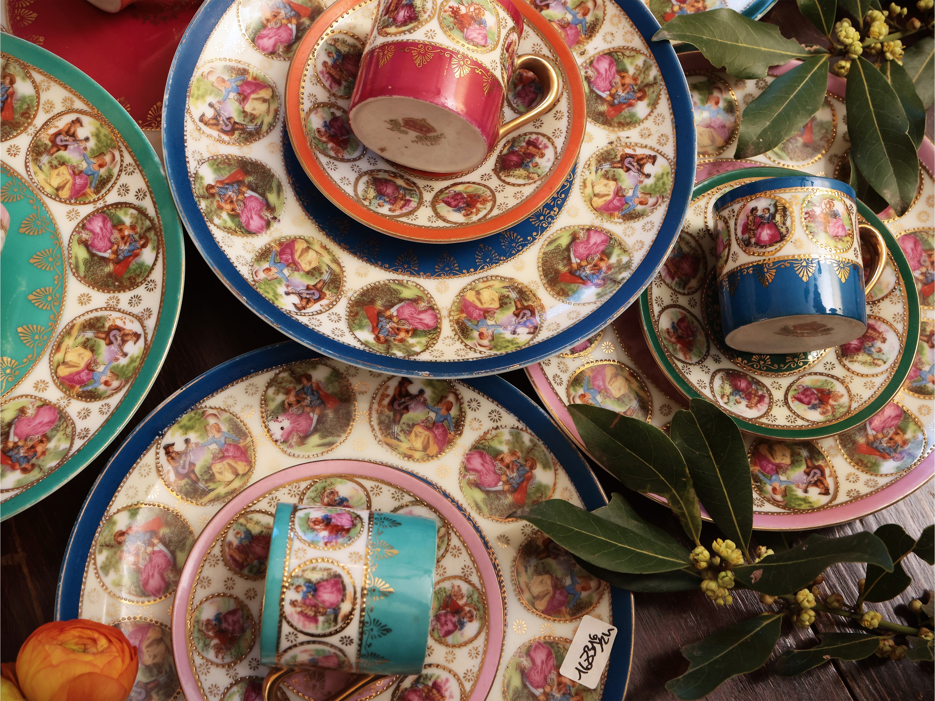 Set per Servire il Caffè in Porcellana Arlecchino