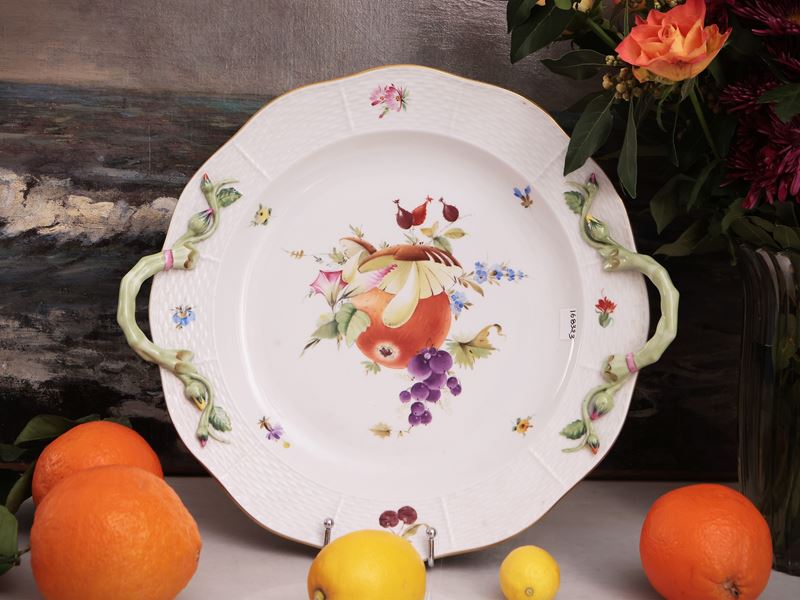 Vassoio in Porcellana, Decoro Fruit Bouquet, Herend