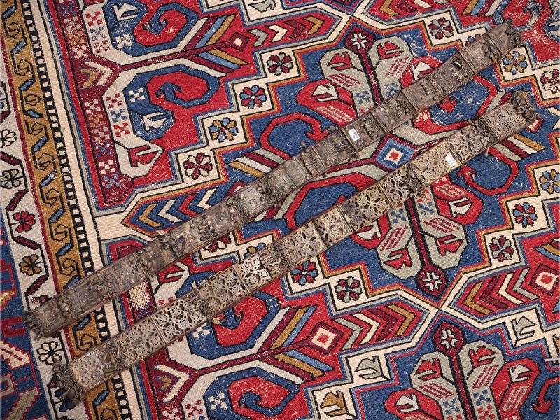 Due cinture copte in metallo