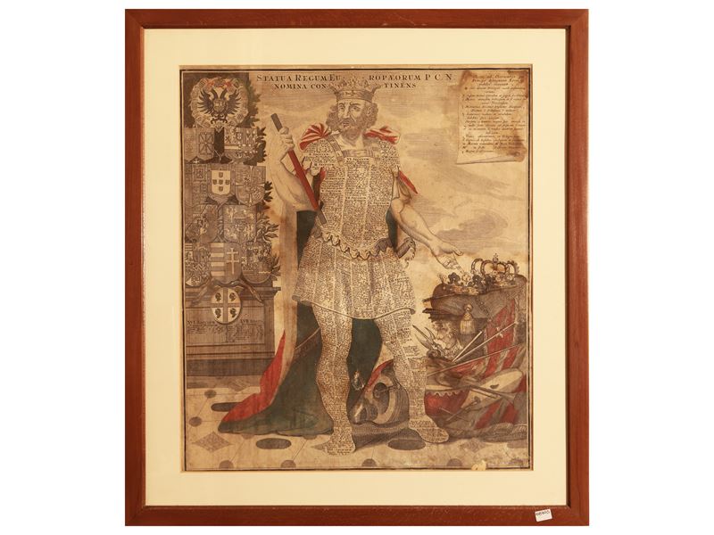Georg Mätthaus Seutter - Statua Regum Europaeorum P. C. N. Nomina Continenens