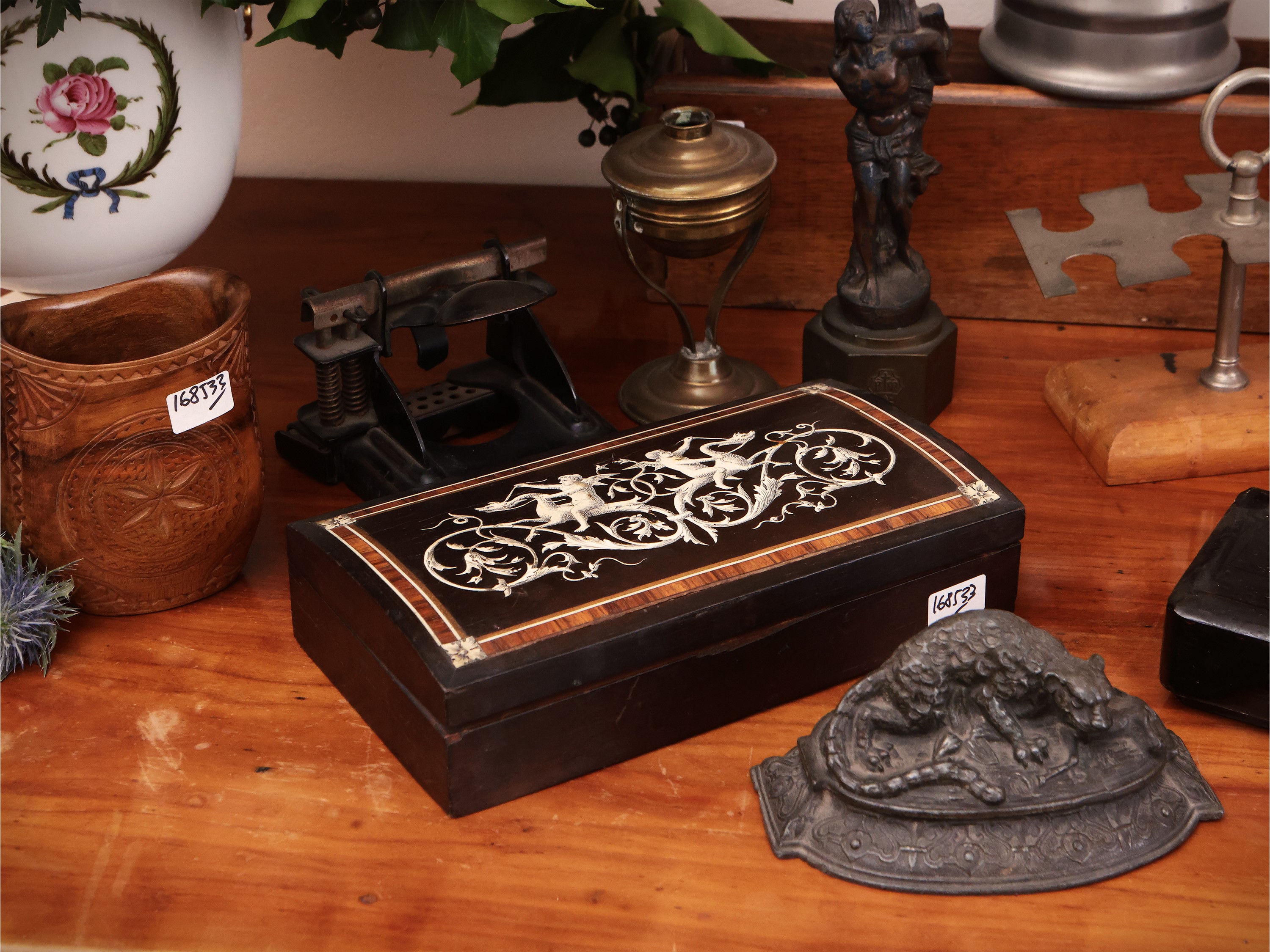 Lotto di curiosità d'epoca da scrivania