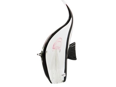 Pesce in Vetro Sommerso Trasparente e Nero