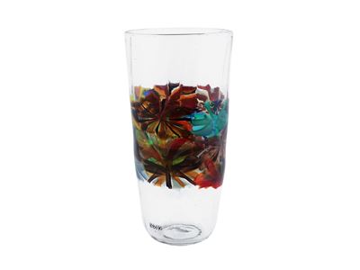 Vaso in Cristallo Fratelli Toso (attribuito) nello Stile di Pollio Perelda