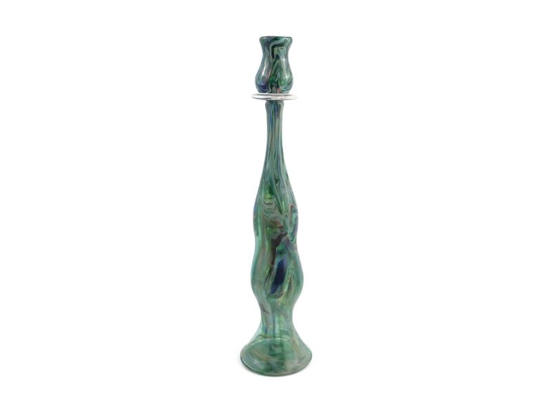Alto Candeliere in Vetro Calcedonio