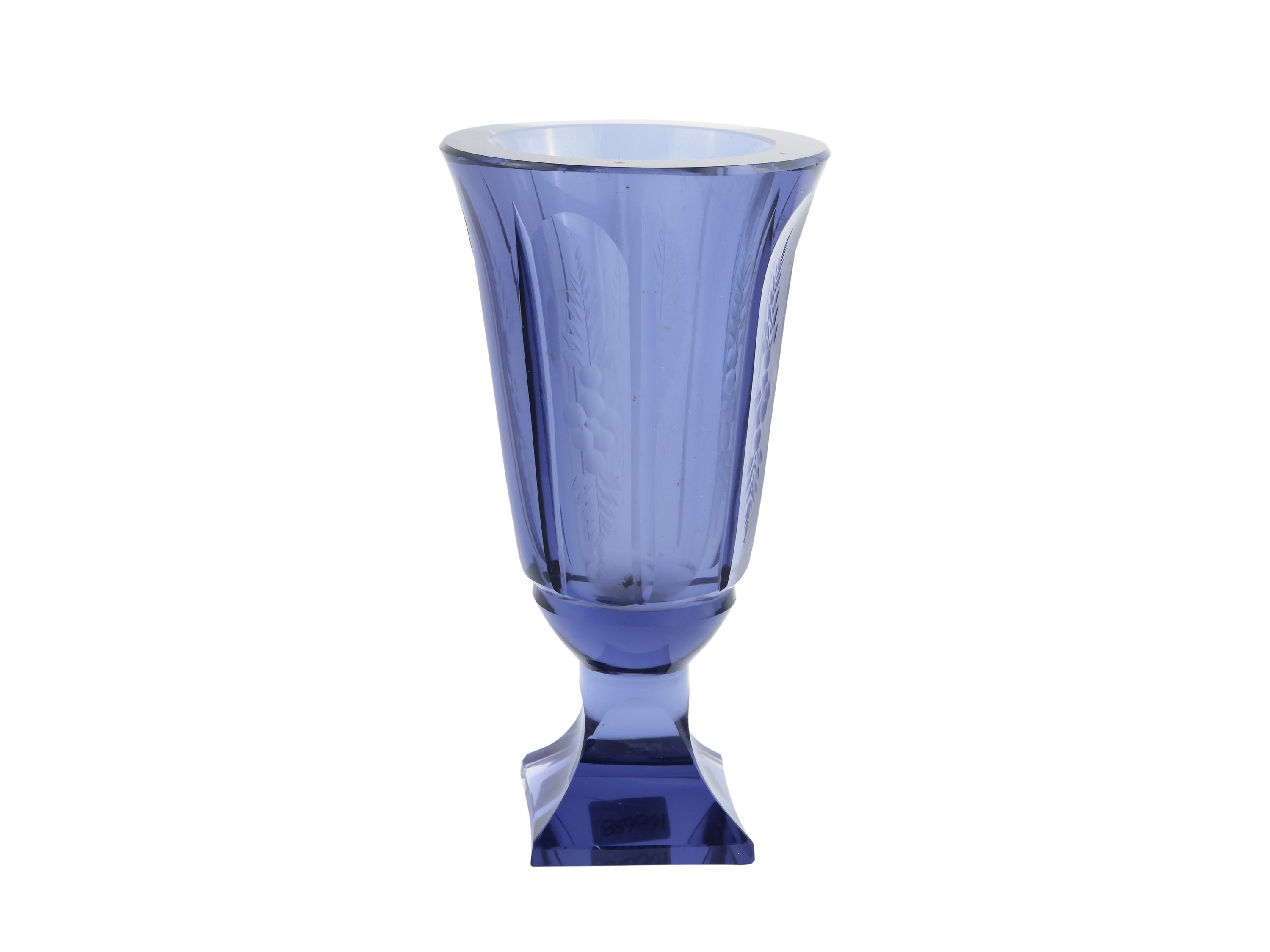 Calice in cristallo molato e inciso